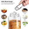 Nefeeko 32 oz Glass Water Bottles with Straw, Motivational Glass Water Bottle with Time Marker, 1 Liter BPA FREE Leakproof Reusable Glass Water Bottle with Silicone Sleeve, Bamboo Lid, Spout Lid view 3
