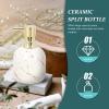 Cabilock Decorative Hand Soap Dispenser for Shower and Bathroom Press Pump Shampoo and Lotion Bottle for Home and Travel Elegant Design view 3