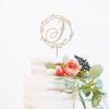 Custom Script Cake Toppers for Wedding Couple Silhouette Wedding Cake Topper Floral Cake Topper Mr And Mrs Cake Toppers for Wedding Beach Wedding Bridal Shower Decor Wood Wedding Cake Topper view 4