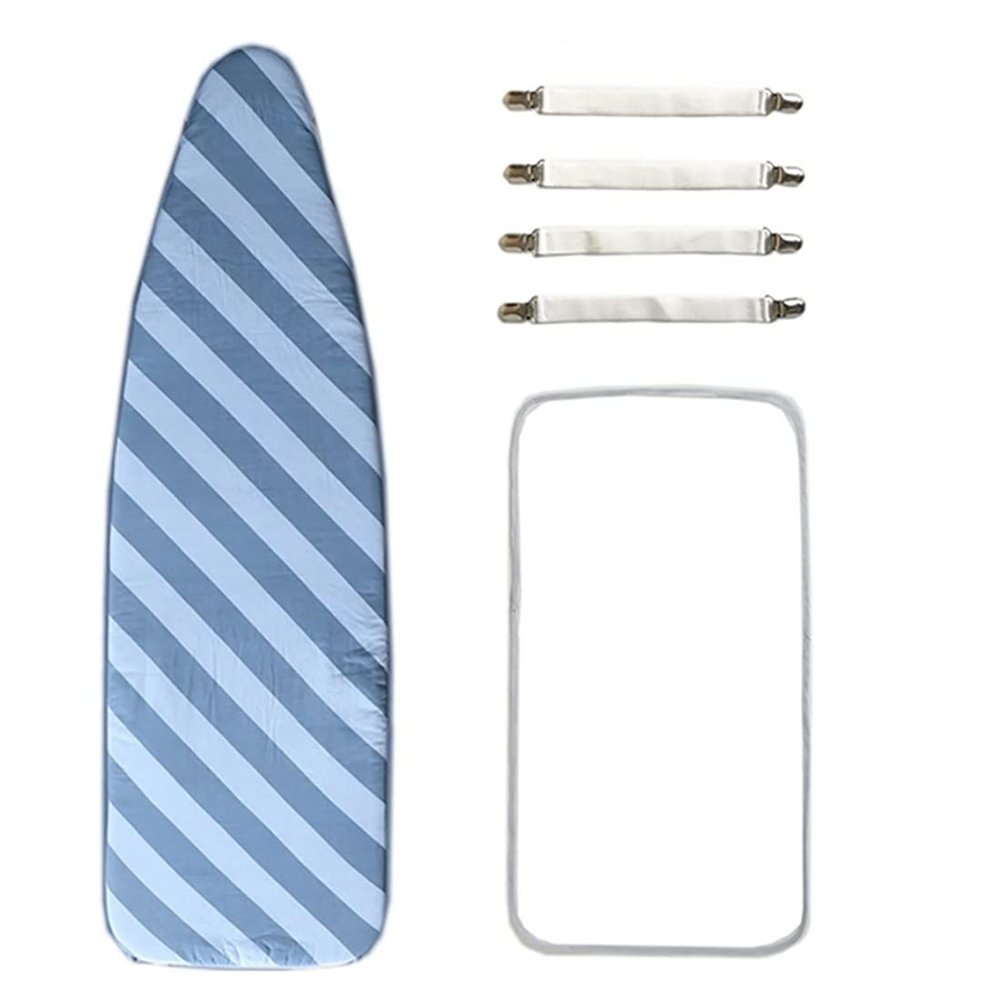 Ironing Board Covers,148x48cm,Large Ironing Board Cover, Replacement Iron Board Padded Covers,Easy-Fit, 100% Cotton,4 Fasteners and Protective Mesh Cloth,for Steam Irons,Easy Installation