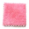 16Pcs Plush Puzzle Foam Floor Mat,Thick Square Interlocking Fluffy Tiles,Soft Climbing Carpet Mats,Shaggy Area Rug for Room Floor,12X12inch,Pink view 1