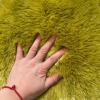 16Pcs Plush Puzzle Foam Floor Mat,Thick Square Interlocking Fluffy Tiles,Soft Climbing Carpet Mats,Shaggy Area Rug for Room Floor,12X12inch,White + Green view 2