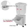 TOMYEUS Trash Cans 55L Large Capacity Trash Can 2 Layers Double Deck Waste Sorting Bins Kitchen Household Restaurant Dustbin Storage Waste Bin Kitchen Bathroom Trash Cans view 2