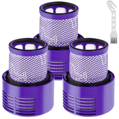 3 Pack V10 Filters Replacement for Dyson V10 Cyclone Series, V10 Absolute, V10 Animal, V10 Motorhead, V10 Total Clean, SV12, Replaces Part # 969082-01