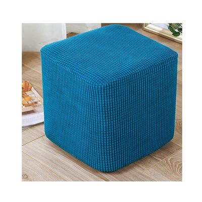 XGANGM Stretch Ottoman Cover Square/Round Small Ottoman Slipcover Round Pouf Slipcover Footstool Cover Ottoman Stool Covers Slipcovers Home Furniture Protector,C,2pcs35X30CM
