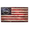 13 Stars 1791 Laser Etched 2nd Amendment Indoor American Flag, Handmade Wooden, Home Decor, Independence Day, Wall Art, Room Decor, Made in USA by Pioneer Pacific Flags (Extra Large Size, 4Ft.) view 1
