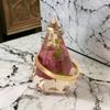 Ring Holder Eternal Flower Natural Tulip Preserved Flower in Resin | Resin Art Figurines (Fuchsia) view 2