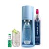SodaStream Terra Sparkling Water Maker (Misty Blue) with CO2, DWS Bottle and Bubly Drop view 1