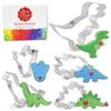 Ann Clark Cookie Cutters Dinosaur Cookie Cutters 5 Piece Set with 3 Tubes of Food Coloring Gel, Super Red, Leaf Green, Sky Blue view 2
