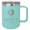 Personalized 15 oz Polar Camel Stainless Steel Mug, Coffee Cup (Teal) view 1