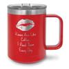 Personalized 15 oz Polar Camel Stainless Steel Mug, Coffee Cup (Red) view 1