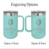 Personalized 15 oz Polar Camel Stainless Steel Mug, Coffee Cup (Red) view 2