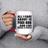 Designsify 15oz Accent Coffee Mug Red Ceramic Tea-Cup with Handle view 2