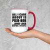 Designsify 15oz Accent Coffee Mug Red Ceramic Tea-Cup with Handle view 3