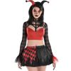 Black & Red Jester Vixen Costume - Women's Medium (6-8) - Perfect for Halloween, Adult Costume Parties and Playful Nights - 1 Set view 1