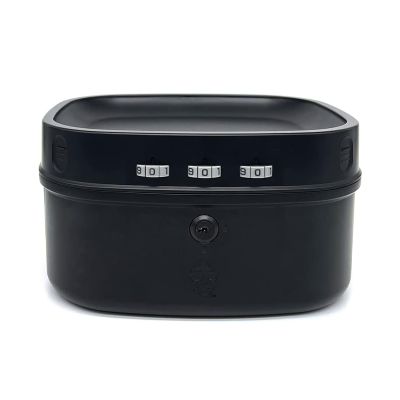 Stash Monkey Lockable Storage Box  Airtight Organizer with Tray and Rack  Portable Lock Box for Home, Travel, Office, Car, Dorm  Secure Storage for Valuables and Personal Items
