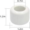 Ceramic Chime Candle Set - 0.7 Inch Diameter, Home Small Candle Holders for Casting Chimes, Rituals, Spells, Vigil, Wiccan Supplies & More (8 Pcs, Black, White) view 2