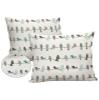 Birds with Floral Texture Waterproof Outdoor Throw Pillow Covers 26''x26'' Pack 2, Aqua and Gray Pillow Cases Throw Cushion Cover with Hidden Zipper Washable Pillowcase for Poolside Sofa view 1