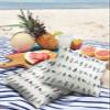 Birds with Floral Texture Waterproof Outdoor Throw Pillow Covers 26''x26'' Pack 2, Aqua and Gray Pillow Cases Throw Cushion Cover with Hidden Zipper Washable Pillowcase for Poolside Sofa view 3