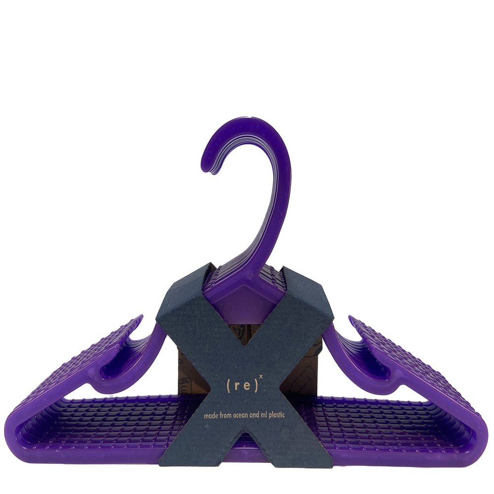 100% Recycled Ocean and Ocean Bound Plastic Sustainable Adult Hanger (Purple)