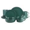 10 Strawberry Street Wazee Matte Coupe Dinnerware Set, 16 pc, Emerald Green view 1