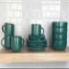 10 Strawberry Street Wazee Matte Coupe Dinnerware Set, 16 pc, Emerald Green view 4