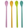 ZZLZX 4PCS 8.9 inches Long Handle Mixing Spoons - Tall Iced Tea, Ice Cream Sundae, Cocktail, Hot Chocolate Stirring Longdrink Spoons (Pink Yellow Blue Green) view 1