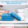 LotFancy Ice Packs for Cooler and Lunch Box, Set of 6, Reusable Freezer Packs, Long Lasting, Hard Blue Ice Blocks, Refreezable Slim Cool Packs for Food, Drinks, Milk view 2