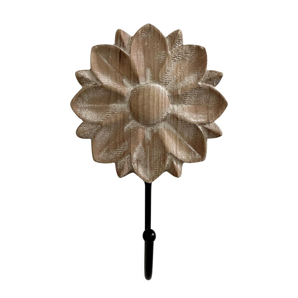 dwellington Flower Towel Hooks Decorative Hooks Hanger for Hanging Clothes, Keys, Towels - Decorative Wall Mount Hook Command Single Rack for Entryway, Bathroom, Kitchen