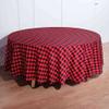 1 Pcs Black Red Buffalo Plaid 108" Round Polyester Tablecloth Checkered Table Linens view 2
