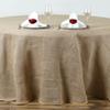 1 Pcs 108" Natural Burlap Round Tablecloth Wedding Party Catering Reception Linens view 1