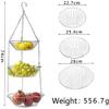Fruit Racks Multifunctional Fruit Basket Stand3 Tier Hanging Basket Fruit Vegetable Organizer Kitchen Storage Food BasketsSpace Saving Space Saving view 2