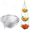 Fruit Racks Multifunctional Fruit Basket Stand3 Tier Hanging Basket Fruit Vegetable Organizer Kitchen Storage Food BasketsSpace Saving Space Saving view 3