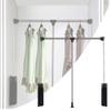 DYK&NX Adjustable Pull Down Closet Rod Aluminum, Pull Down Hanging Wardrobe Rail, Save Space, Telescopic Design, Strong and Sturdy for Hanging Clothes (Size : M) view 1