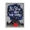 Stupell Industries Sleep Under the Stars Mountain Camping Tent Grain Pattern, Design by Linda Birtel view 1