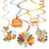 Amscan Happy Turkey Day Party Paper Swirls (Pack of 30) - Easy to Set Up Multicolor Decorations - Ideal for Thanksgiving Day & Festivities view 1