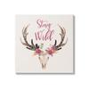 Stupell Industries Stay Wild Boho Chic Floral Deer Skull Antlers, Design by Amy Brinkman view 1