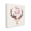Stupell Industries Stay Wild Boho Chic Floral Deer Skull Antlers, Design by Amy Brinkman view 2