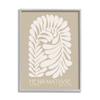 Stupell Industries Neutral Tones Botanical Leaf Pattern Matisse Text, Design by Ros Ruseva view 1