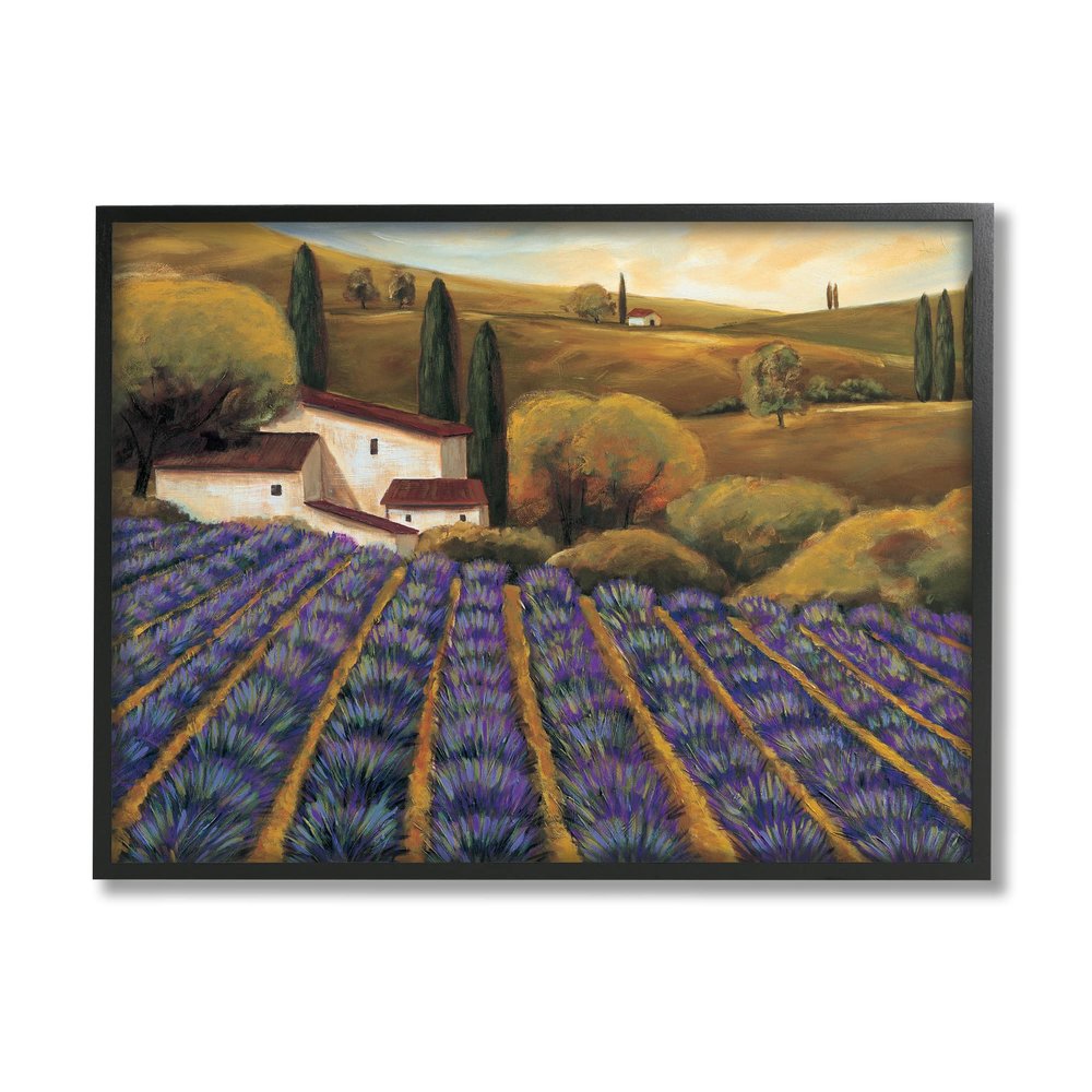Stupell Industries Secluded Purple Vegetal Harvest Farm Meadow Sky, Design by Michael Cooper