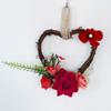 Lipfer Artificial Flower Wreath Heart Shape Rattan Decorative Spring Simulation Flora Garland Rose Garland Wedding Party Supply view 2
