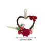 Lipfer Artificial Flower Wreath Heart Shape Rattan Decorative Spring Simulation Flora Garland Rose Garland Wedding Party Supply view 3
