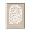 Stupell Industries Neutral Tones Botanical Leaf Pattern Matisse Text, Design by Ros Ruseva view 1