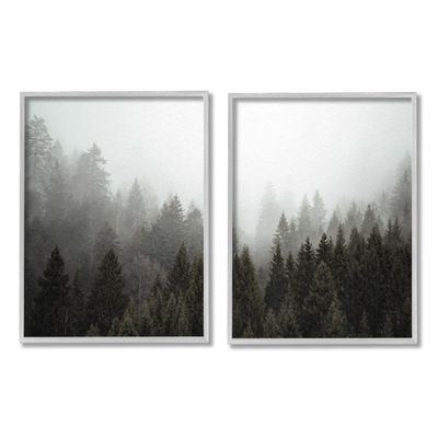 Stupell Industries Serene Mountainous Forest Trees Nature Hazy Sky, Design by Kim Allen