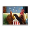 Stupell Industries Rooster Chicken Tossing Catching Popcorn Movie Night, Design by Lucia Heffernan view 1
