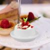 DOITOOL Ceramic Butter Dish with Stainless Dome Cover, Cheese Dish with Lid for for Countertop, Small Cheese Plate Serving Tray with Handled Lid for Dessert, Cupcake, Cream Cake, Appetizer (3PCS) view 2