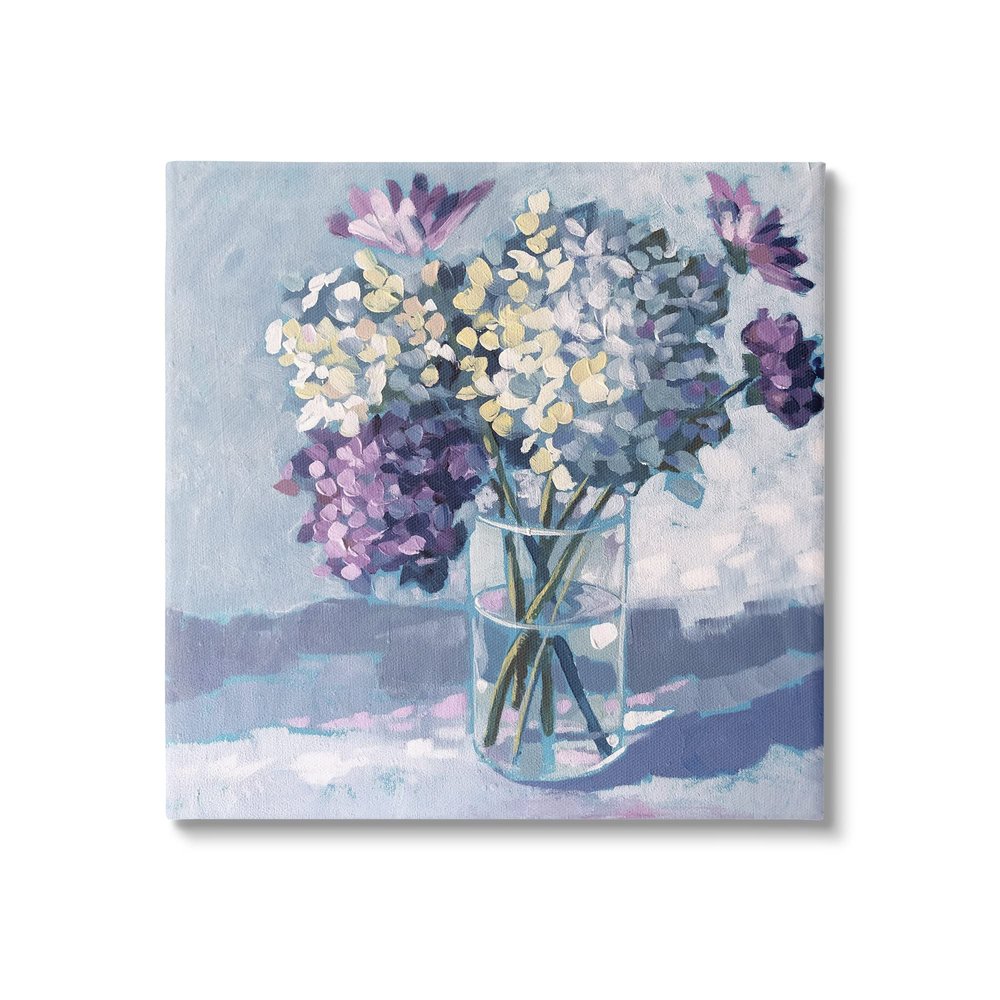 Stupell Industries Purple Hydrangea Flower Bouquet Layered Blossoms Arrangement, Design by Sue Riger