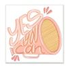 Stupell Industries Yes You Can Megaphone Cheerleader Shout Motivational Phrase, Design by Anna Whitham view 1