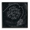Stupell Industries Motivational Brave Fearless Quote Astronaut Starry Sky, Design by Rachel Nieman, Black, 17 x 17 view 1