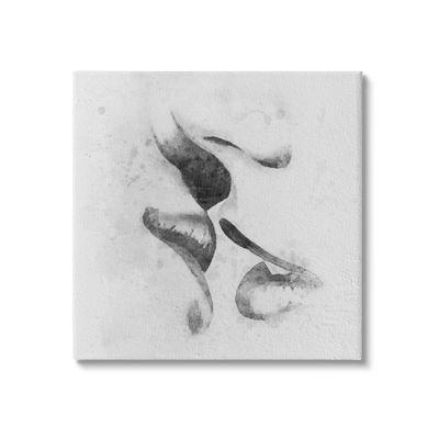 Stupell Industries Romantic Kiss Faces Lips Closeup Couple Drawing, Design by Ros Ruseva